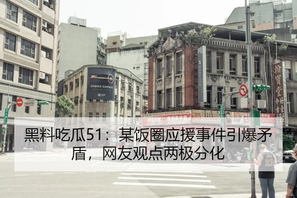黑料吃瓜51：某饭圈应援事件引爆矛盾，网友观点两极分化